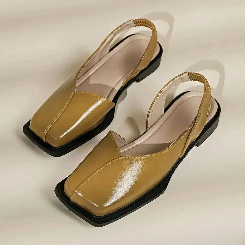 Valentina Rossi Square-Toe Slingback Flats - Image 4