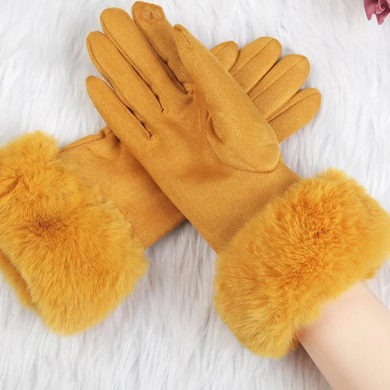VeluLuxe Faux Fur Winter Gloves - Image 2