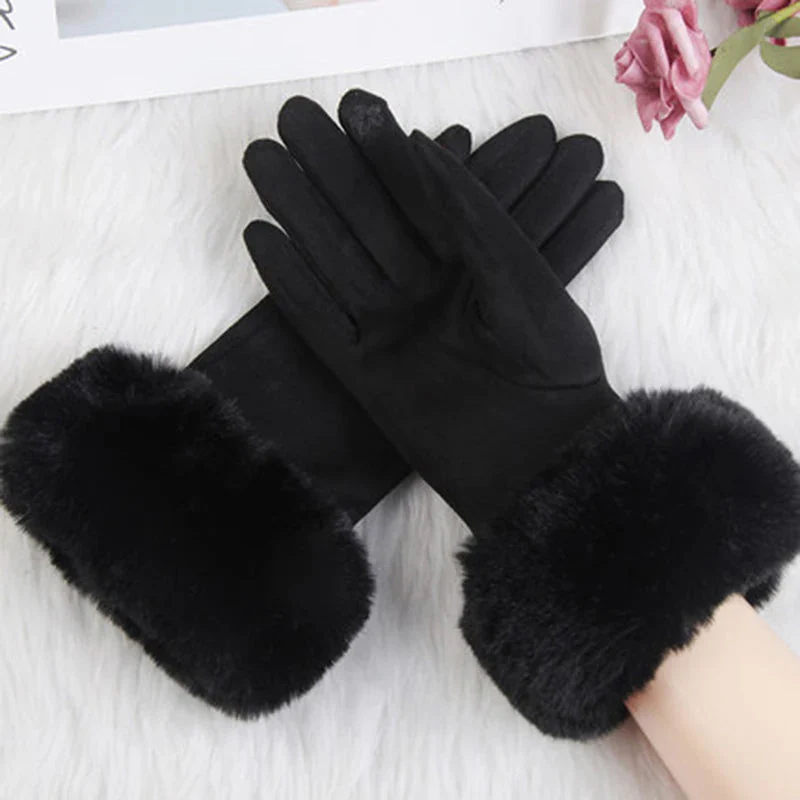 VeluLuxe Faux Fur Winter Gloves - Image 8