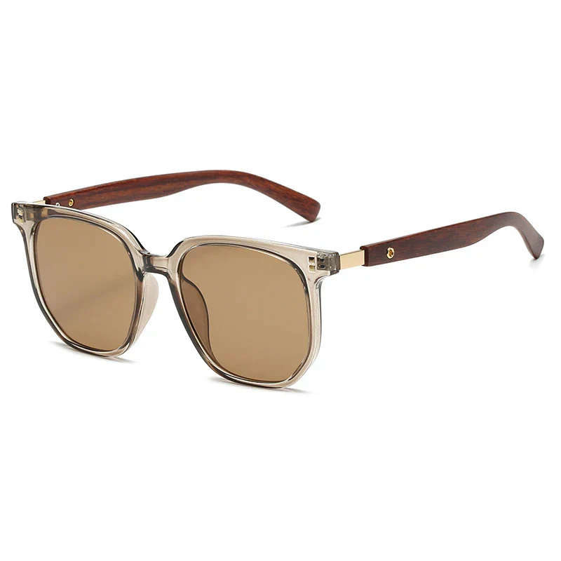 Vintage Oversized Woodgrain Sunglasses - Image 6