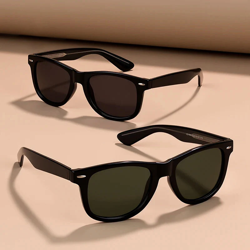 Vintage Square Sunglasses with Polarized Lenses - Image 8