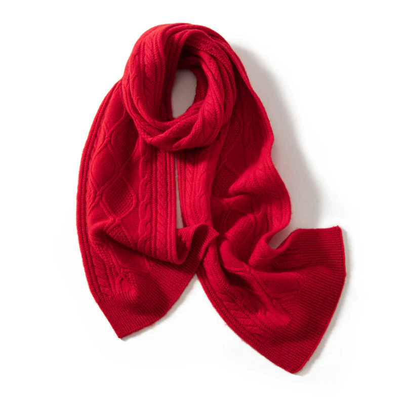 Winter Grace Textured Cashmere Scarf - Image 3