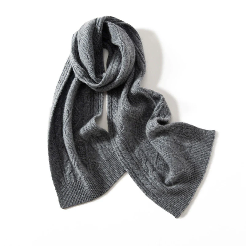 Winter Grace Textured Cashmere Scarf - Image 4