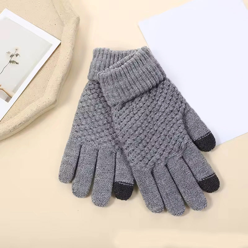 Winter Touchscreen Knit Gloves with Elastic Cuffs - Image 5
