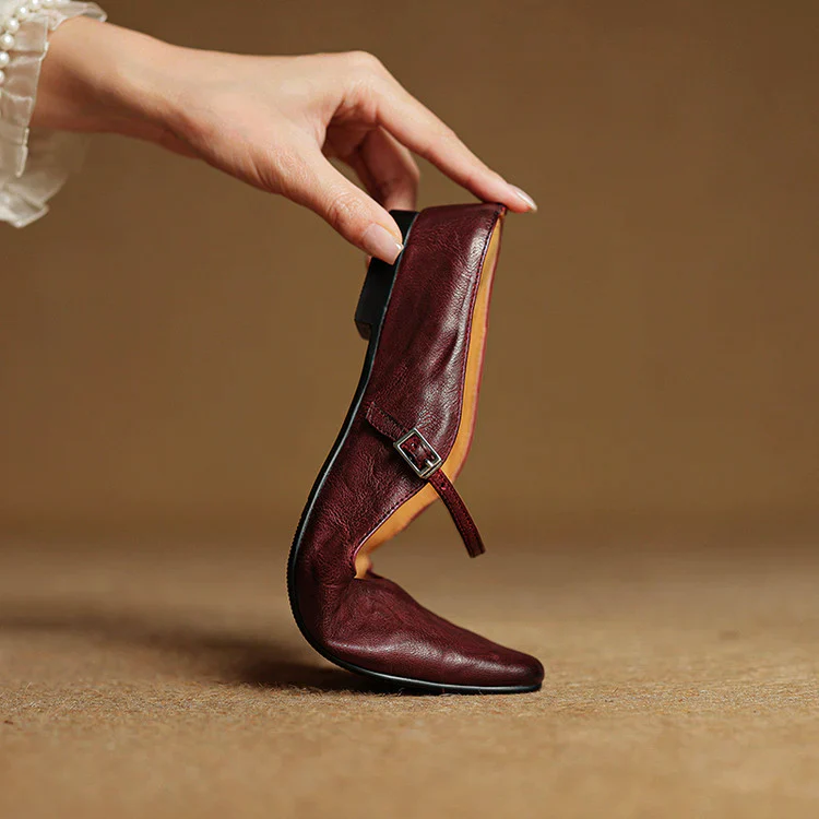Women’s Genuine Leather Mules with Mary Jane Strap - Image 5