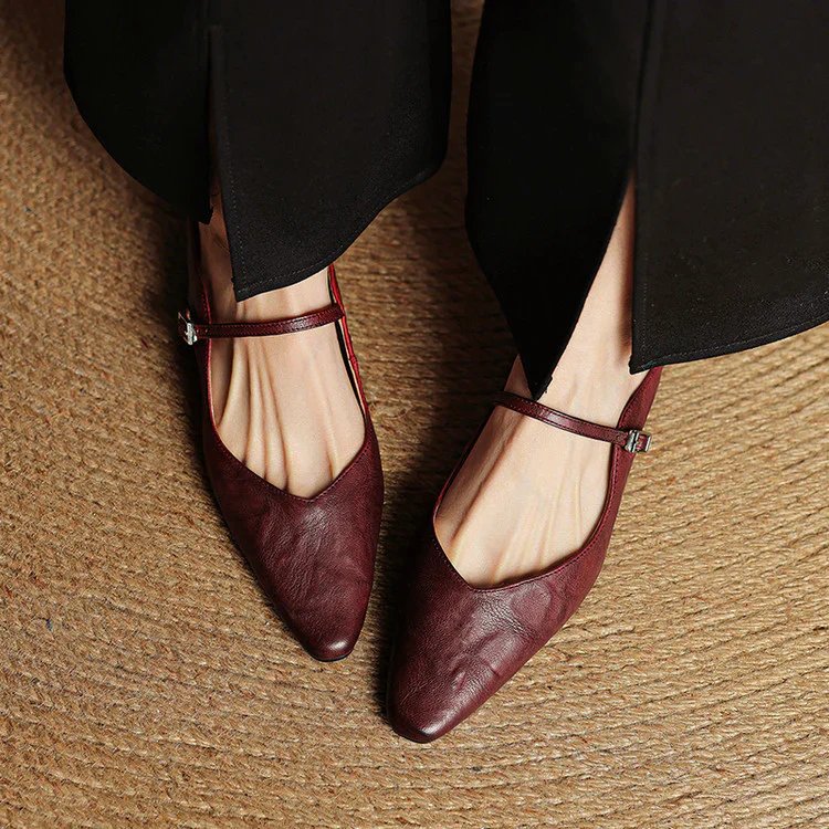 Women’s Genuine Leather Mules with Mary Jane Strap - Image 8