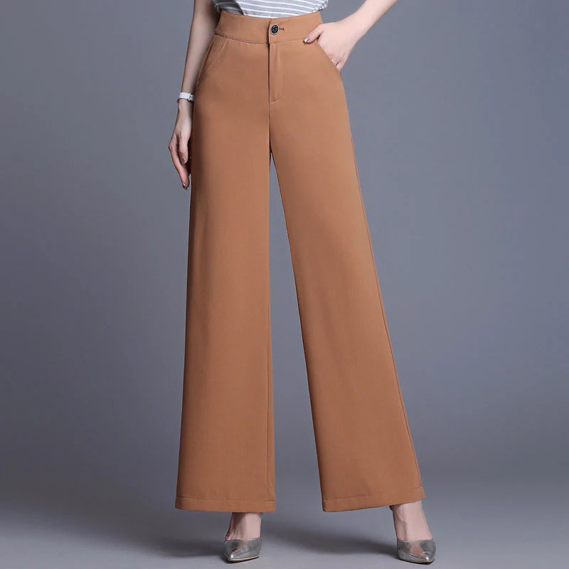 Women’s High-Waist Pants with Wide Leg Cut - Image 4