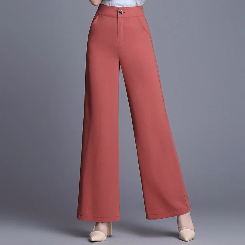 Women’s High-Waist Pants with Wide Leg Cut - Image 5
