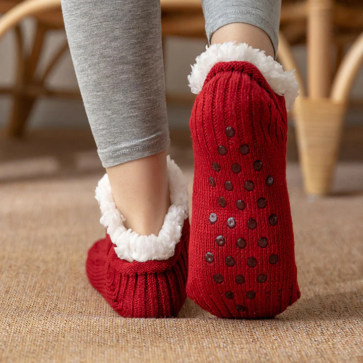 Women’s Non-Slip Slipper Knit Socks with Inner Lining - Image 6