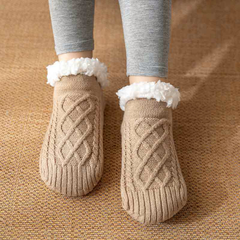 Women’s Non-Slip Slipper Knit Socks with Inner Lining - Image 8