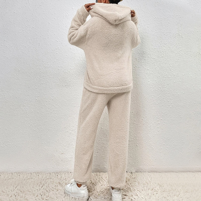 Women’s Plush Lounge Set with Hoodie and Relaxed Pants - Image 6