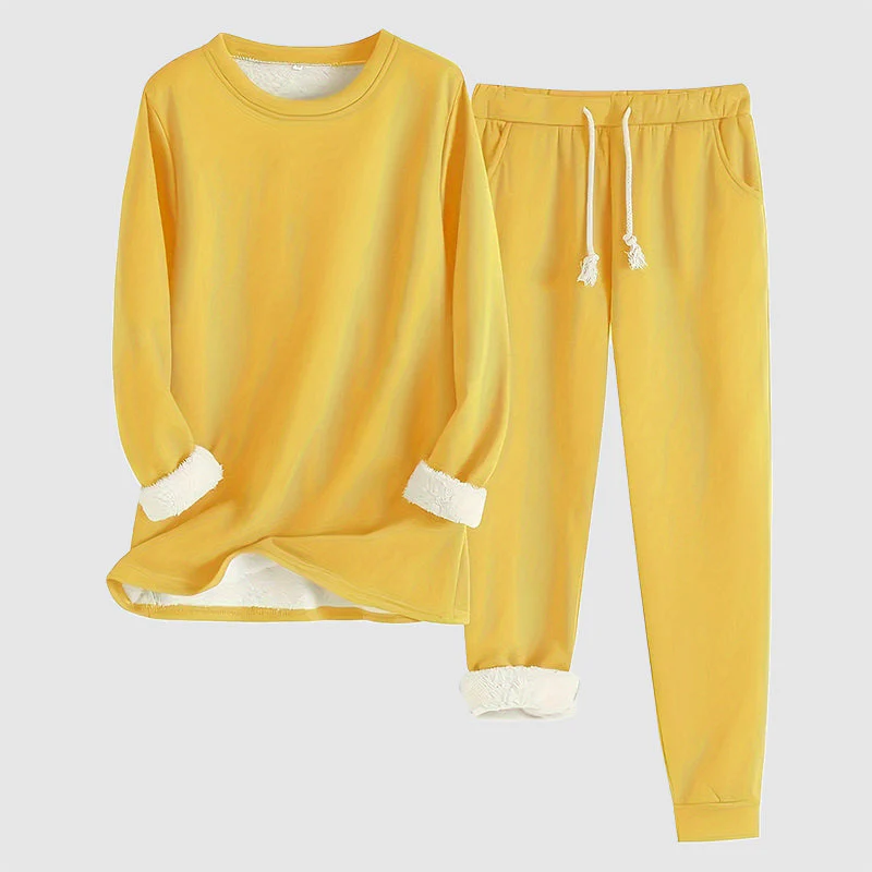 Women’s Two-Piece Homewear Set with Fleece Lining - Image 2