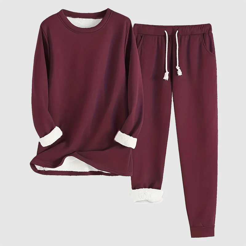 Women’s Two-Piece Homewear Set with Fleece Lining - Image 4
