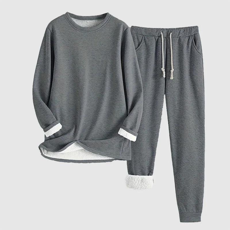 Women’s Two-Piece Homewear Set with Fleece Lining - Image 5