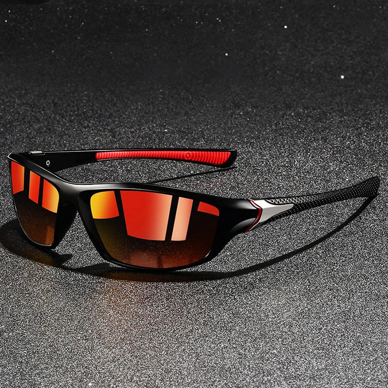 Wrap Around Sport Sunglasses with Mirrored Lenses - Image 2